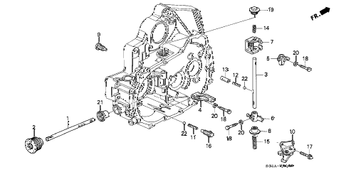 1998 civic DX 4 DOOR 5MT MT SHIFT ROD - SHIFT HOLDER diagram 1998 civic DX 4 DOOR 5MT MT SHIFT ROD - SHIFT HOLDER diagram