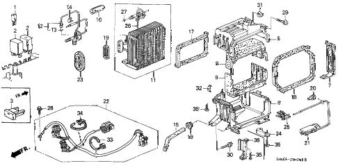 2000 civic DX 4 DOOR 5MT A/C UNIT (2) diagram 2000 civic DX 4 DOOR 5MT A/C UNIT (2) diagram