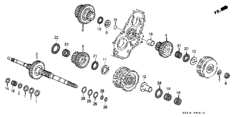 2001 cr-v LX(4WD,SUZUKA) 5 DOOR 4AT AT MAINSHAFT diagram 2001 cr-v LX(4WD,SUZUKA) 5 DOOR 4AT AT MAINSHAFT diagram