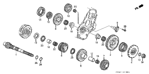 2001 cr-v LX(2WD,SUZUKA) 5 DOOR 4AT AT COUNTERSHAFT diagram 2001 cr-v LX(2WD,SUZUKA) 5 DOOR 4AT AT COUNTERSHAFT diagram