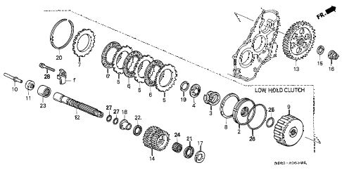 1999 cr-v LX(2WD) 5 DOOR 4AT AT SUB SHAFT diagram 1999 cr-v LX(2WD) 5 DOOR 4AT AT SUB SHAFT diagram