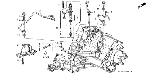 1999 cr-v EX 5 DOOR 4AT AT ATF PIPE - SPEEDOMETER GEAR (4WD) diagram 1999 cr-v EX 5 DOOR 4AT AT ATF PIPE - SPEEDOMETER GEAR (4WD) diagram