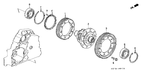 1998 cr-v EX 5 DOOR 4AT AT DIFFERENTIAL GEAR (4WD) diagram 1998 cr-v EX 5 DOOR 4AT AT DIFFERENTIAL GEAR (4WD) diagram