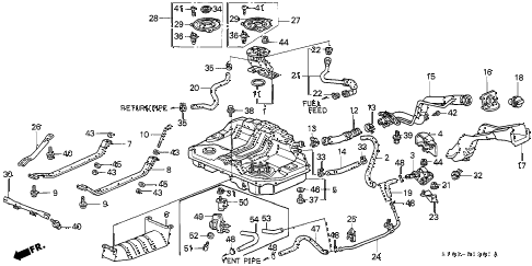 1997 cr-v LX(4WD) 5 DOOR 4AT FUEL TANK (1) diagram 1997 cr-v LX(4WD) 5 DOOR 4AT FUEL TANK (1) diagram