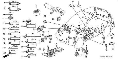 2001 cr-v EX 5 DOOR 4AT HARNESS BAND - BRACKET diagram 2001 cr-v EX 5 DOOR 4AT HARNESS BAND - BRACKET diagram