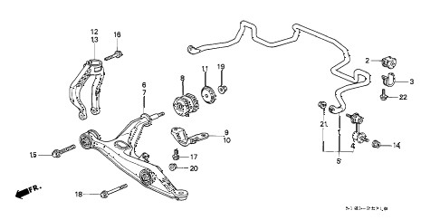 2001 cr-v SE(SUZUKA) 5 DOOR 4AT FRONT LOWER ARM diagram 2001 cr-v SE(SUZUKA) 5 DOOR 4AT FRONT LOWER ARM diagram