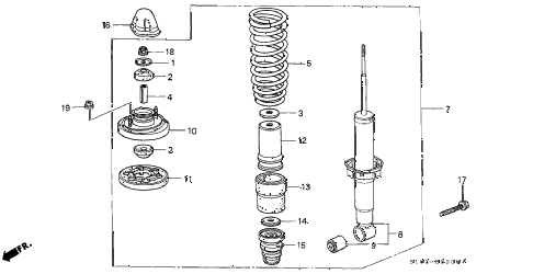 2001 cr-v LX(4WD,SUZUKA) 5 DOOR 5MT REAR SHOCK ABSORBER diagram 2001 cr-v LX(4WD,SUZUKA) 5 DOOR 5MT REAR SHOCK ABSORBER diagram