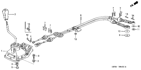 1998 cr-v EX 5 DOOR 5MT SHIFT LEVER diagram 1998 cr-v EX 5 DOOR 5MT SHIFT LEVER diagram