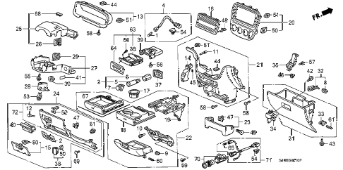 1998 cr-v EX 5 DOOR 4AT INSTRUMENT GARNISH diagram 1998 cr-v EX 5 DOOR 4AT INSTRUMENT GARNISH diagram