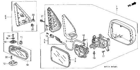 2001 cr-v SE(SUZUKA) 5 DOOR 4AT MIRROR diagram 2001 cr-v SE(SUZUKA) 5 DOOR 4AT MIRROR diagram