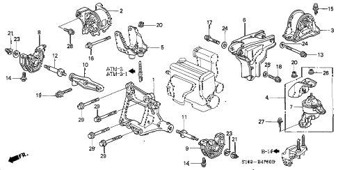 1999 Honda crv engine mounts
