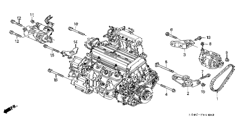 2001 cr-v LX(4WD) 5 DOOR 5MT ALTERNATOR BRACKET diagram 2001 cr-v LX(4WD) 5 DOOR 5MT ALTERNATOR BRACKET diagram