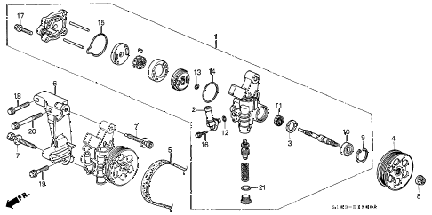 1999 cr-v EX 5 DOOR 4AT P.S. PUMP - BRACKET diagram 1999 cr-v EX 5 DOOR 4AT P.S. PUMP - BRACKET diagram