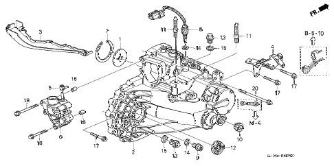 2001 cr-v EX 5 DOOR 5MT MT TRANSMISSION HOUSING diagram 2001 cr-v EX 5 DOOR 5MT MT TRANSMISSION HOUSING diagram