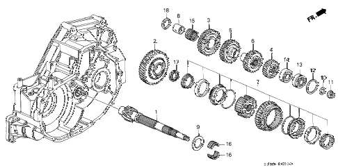 2001 cr-v EX 5 DOOR 5MT MT COUNTERSHAFT diagram 2001 cr-v EX 5 DOOR 5MT MT COUNTERSHAFT diagram