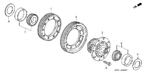 2000 cr-v EX(SUZUKA) 5 DOOR 5MT MT DIFFERENTIAL diagram 2000 cr-v EX(SUZUKA) 5 DOOR 5MT MT DIFFERENTIAL diagram