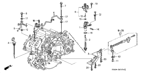 2000 prelude BASE 2 DOOR 4AT AT OIL LEVEL GAUGE diagram 2000 prelude BASE 2 DOOR 4AT AT OIL LEVEL GAUGE diagram
