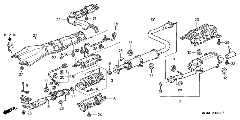 1998 prelude BASE 2 DOOR 5MT EXHAUST PIPE (1) diagram 1998 prelude BASE 2 DOOR 5MT EXHAUST PIPE (1) diagram