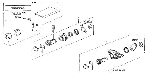 1997 prelude TYPESH 2 DOOR 5MT KEY CYLINDER KIT diagram 1997 prelude TYPESH 2 DOOR 5MT KEY CYLINDER KIT diagram