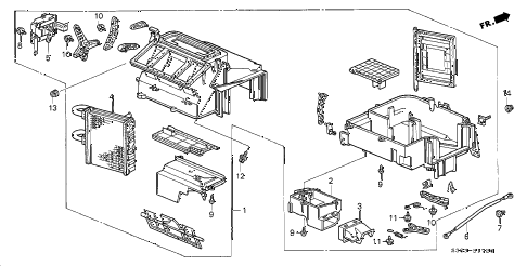 1997 prelude TYPESH 2 DOOR 5MT HEATER UNIT diagram 1997 prelude TYPESH 2 DOOR 5MT HEATER UNIT diagram