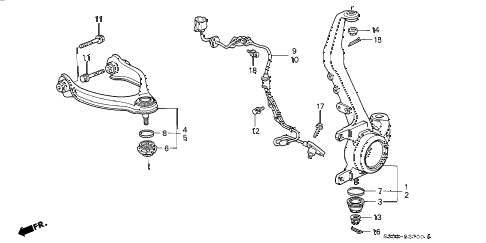 1998 prelude BASE 2 DOOR 5MT KNUCKLE (1) diagram 1998 prelude BASE 2 DOOR 5MT KNUCKLE (1) diagram