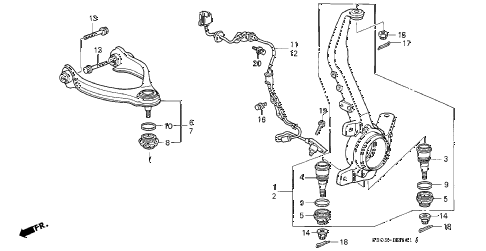 1997 prelude TYPESH 2 DOOR 5MT KNUCKLE (2) diagram 1997 prelude TYPESH 2 DOOR 5MT KNUCKLE (2) diagram