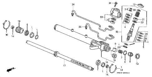 1997 prelude TYPESH 2 DOOR 5MT P.S. GEAR BOX COMPONENTS (1) diagram 1997 prelude TYPESH 2 DOOR 5MT P.S. GEAR BOX COMPONENTS (1) diagram