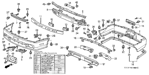 1999 prelude BASE 2 DOOR 5MT BUMPER diagram 1999 prelude BASE 2 DOOR 5MT BUMPER diagram