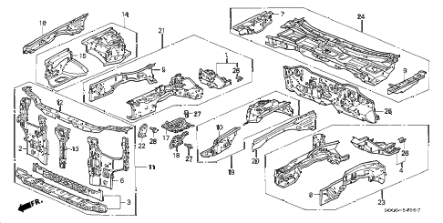 2000 prelude BASE 2 DOOR 5MT BULKHEAD diagram 2000 prelude BASE 2 DOOR 5MT BULKHEAD diagram
