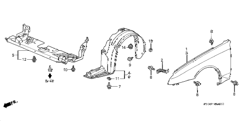 1997 prelude BASE 2 DOOR 5MT FENDER diagram 1997 prelude BASE 2 DOOR 5MT FENDER diagram