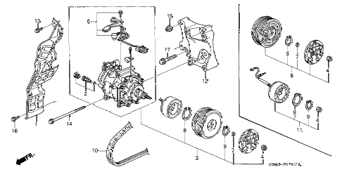 1998 prelude BASE 2 DOOR 5MT A/C COMPRESSOR diagram 1998 prelude BASE 2 DOOR 5MT A/C COMPRESSOR diagram