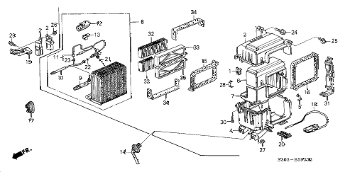 2000 prelude BASE 2 DOOR 4AT A/C UNIT diagram 2000 prelude BASE 2 DOOR 4AT A/C UNIT diagram