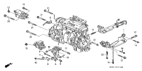 2000 prelude BASE 2 DOOR 5MT ALTERNATOR BRACKET diagram 2000 prelude BASE 2 DOOR 5MT ALTERNATOR BRACKET diagram