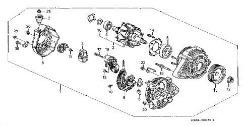 1999 prelude TYPESH 2 DOOR 5MT ALTERNATOR (DENSO) diagram 1999 prelude TYPESH 2 DOOR 5MT ALTERNATOR (DENSO) diagram