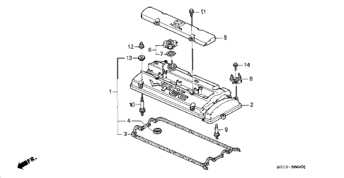 1997 prelude BASE 2 DOOR 5MT CYLINDER HEAD COVER diagram 1997 prelude BASE 2 DOOR 5MT CYLINDER HEAD COVER diagram