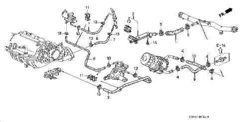 1997 prelude TYPESH 2 DOOR 5MT WATER HOSE (2) diagram 1997 prelude TYPESH 2 DOOR 5MT WATER HOSE (2) diagram
