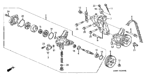 1999 prelude BASE 2 DOOR 5MT P.S. PUMP diagram 1999 prelude BASE 2 DOOR 5MT P.S. PUMP diagram