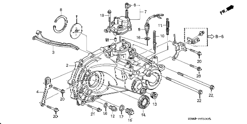 1997 prelude TYPESH 2 DOOR 5MT MT TRANSMISSION HOUSING diagram 1997 prelude TYPESH 2 DOOR 5MT MT TRANSMISSION HOUSING diagram