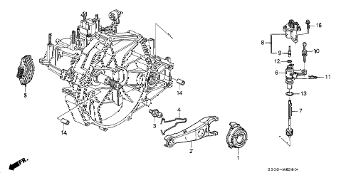 1997 prelude TYPESH 2 DOOR 5MT MT CLUTCH RELEASE diagram 1997 prelude TYPESH 2 DOOR 5MT MT CLUTCH RELEASE diagram