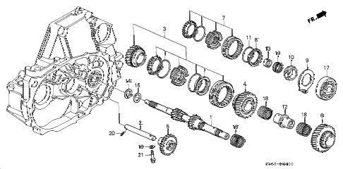 1999 prelude BASE 2 DOOR 5MT MT MAINSHAFT diagram 1999 prelude BASE 2 DOOR 5MT MT MAINSHAFT diagram