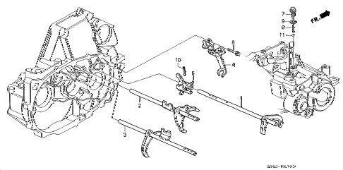 1997 prelude BASE 2 DOOR 5MT MT SHIFT FORK diagram 1997 prelude BASE 2 DOOR 5MT MT SHIFT FORK diagram