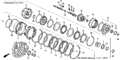 2002 insight DX 3 DOOR CVT INPUT SHAFT - FORWARD CLUTCH diagram 2002 insight DX 3 DOOR CVT INPUT SHAFT - FORWARD CLUTCH diagram
