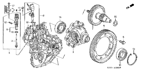 2003 insight DX 3 DOOR CVT DIFFERENTIAL GEAR - SPEEDOMETER GEAR diagram 2003 insight DX 3 DOOR CVT DIFFERENTIAL GEAR - SPEEDOMETER GEAR diagram