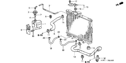 2002 insight DX 3 DOOR 5MT RADIATOR HOSE diagram 2002 insight DX 3 DOOR 5MT RADIATOR HOSE diagram