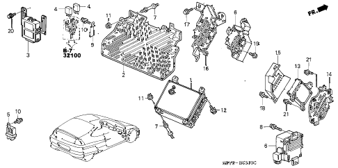 2001 insight DX 3 DOOR CVT CONTROL UNIT (CABIN) diagram 2001 insight DX 3 DOOR CVT CONTROL UNIT (CABIN) diagram