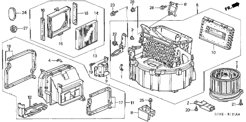 2001 insight DX 3 DOOR 5MT HEATER BLOWER diagram 2001 insight DX 3 DOOR 5MT HEATER BLOWER diagram