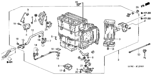 2002 insight DX 3 DOOR 5MT HEATER UNIT diagram 2002 insight DX 3 DOOR 5MT HEATER UNIT diagram