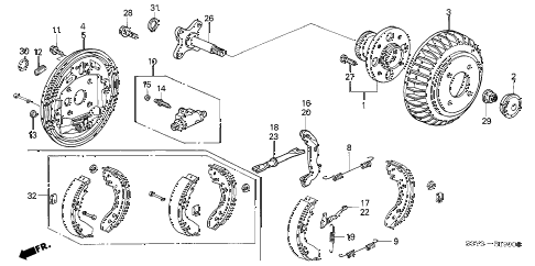 2000 insight DX 3 DOOR 5MT REAR BRAKE (DRUM) diagram 2000 insight DX 3 DOOR 5MT REAR BRAKE (DRUM) diagram