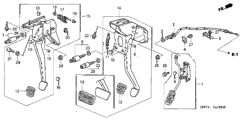 2001 insight DX 3 DOOR 5MT PEDAL diagram 2001 insight DX 3 DOOR 5MT PEDAL diagram