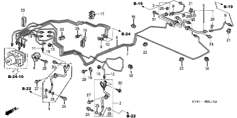 2000 insight DX 3 DOOR 5MT BRAKE LINES (ABS) diagram 2000 insight DX 3 DOOR 5MT BRAKE LINES (ABS) diagram